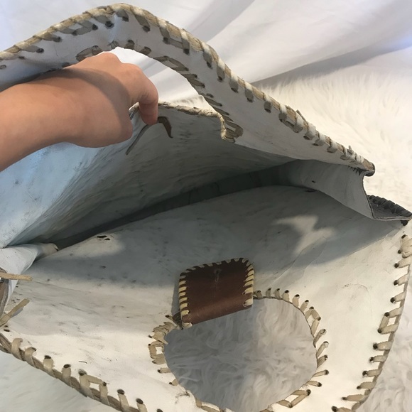 Vintage Leather Patchwork Top Handle Tote - Picture 3 of 4